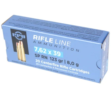 Патрон 7,62x39 PPU SP RN 8,0г (123gr) A-030