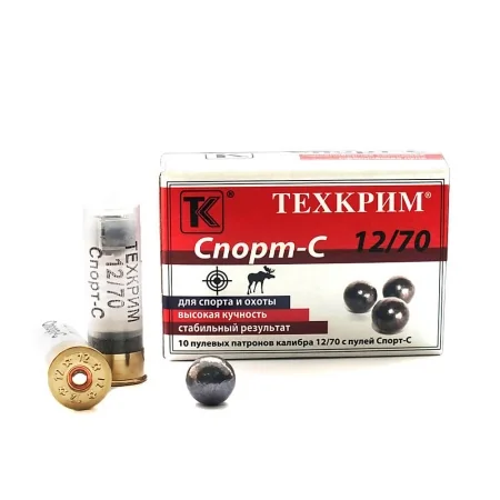 Патрон 12/70 Техкрим пуля Спорт-С