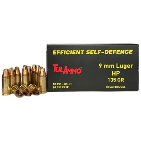 Патрон 9х19 Luger ТПЗ HP 8,7г (135gr) Subsonic латунь