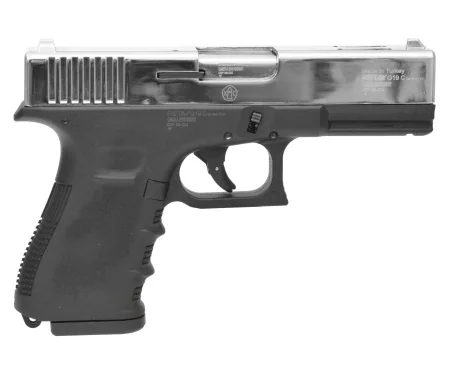Охолощенное оружие пистолет Retay Glock 19 к.9mm P.A.K (никель)