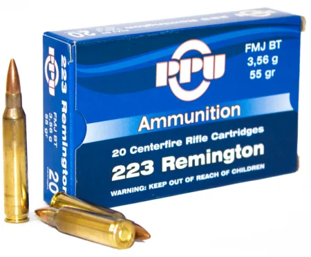 Патрон .223 Rem PPU FMJ BT 3,56г (55gr)