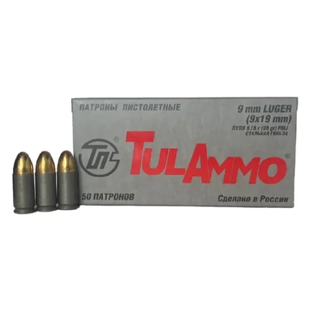 Патрон 9х19 Luger ТПЗ FMJ 6,16г (95gr)