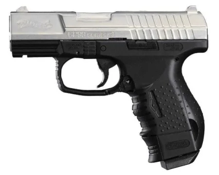 Пистолет пневматический Umarex Walther СР 99 (никель с чёрной рукояткой)