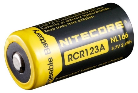 Аккумулятор 16340 Nitecore NL166 RCR123A (650mAh)